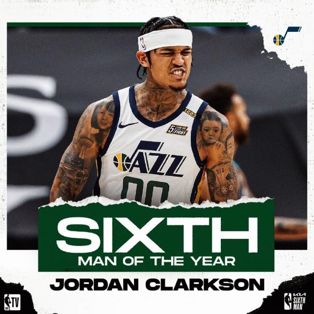 克拉克森力压队友当选本赛季最佳第六人！